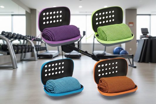 Instant Cooling Towel with Portable Silicone Case – Stay Cool Anywhere, Anytime!
