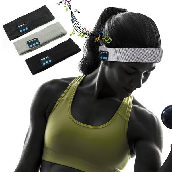Wireless Bluetooth Music Headband - Soft Sleep Headphones for Sports & Yoga