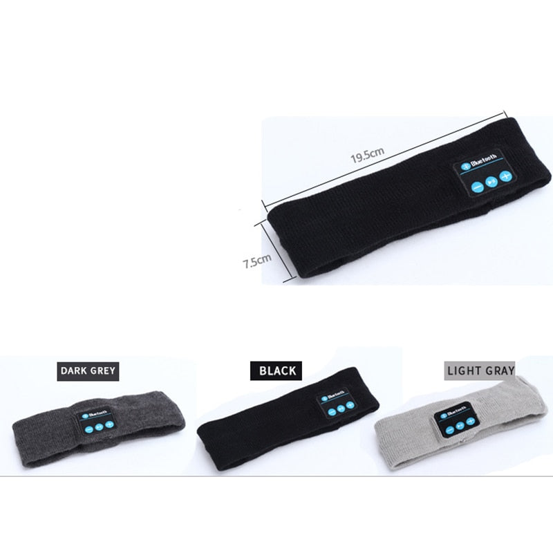 Wireless Bluetooth Music Headband - Soft Sleep Headphones for Sports & Yoga