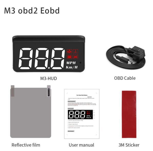 M3 Smart HUD - Universal Digital GPS Speedometer & Head-Up Display for All Cars