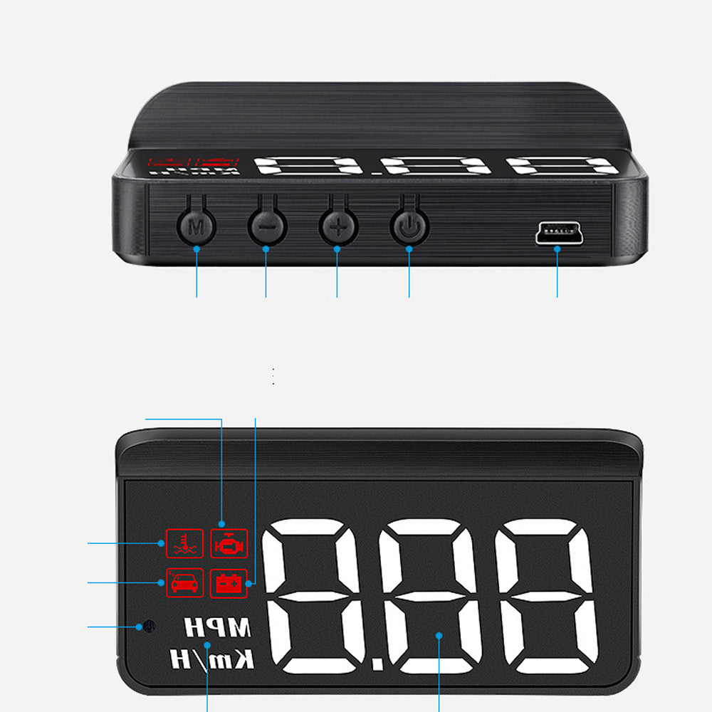 M3 Smart HUD - Universal Digital GPS Speedometer & Head-Up Display for All Cars
