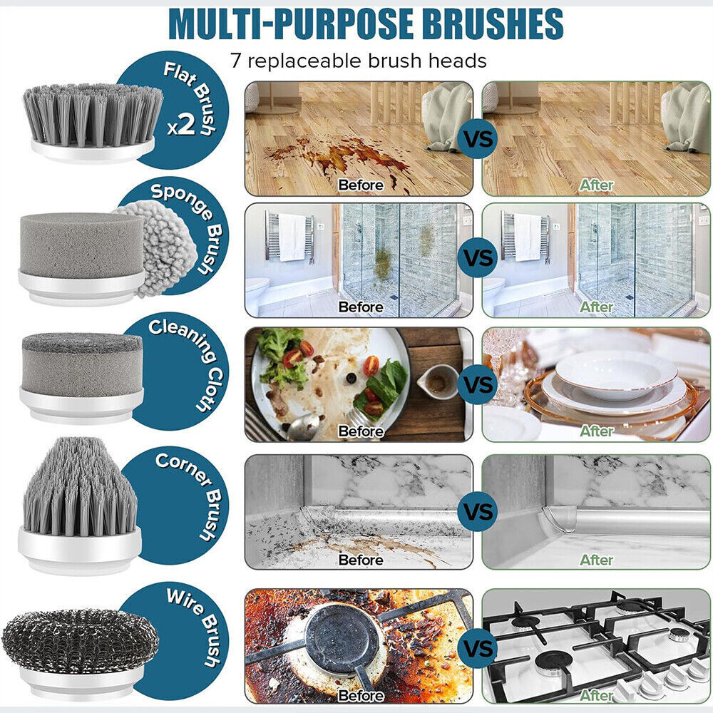 8-in-1 Rechargeable Electric Cleaning Brush