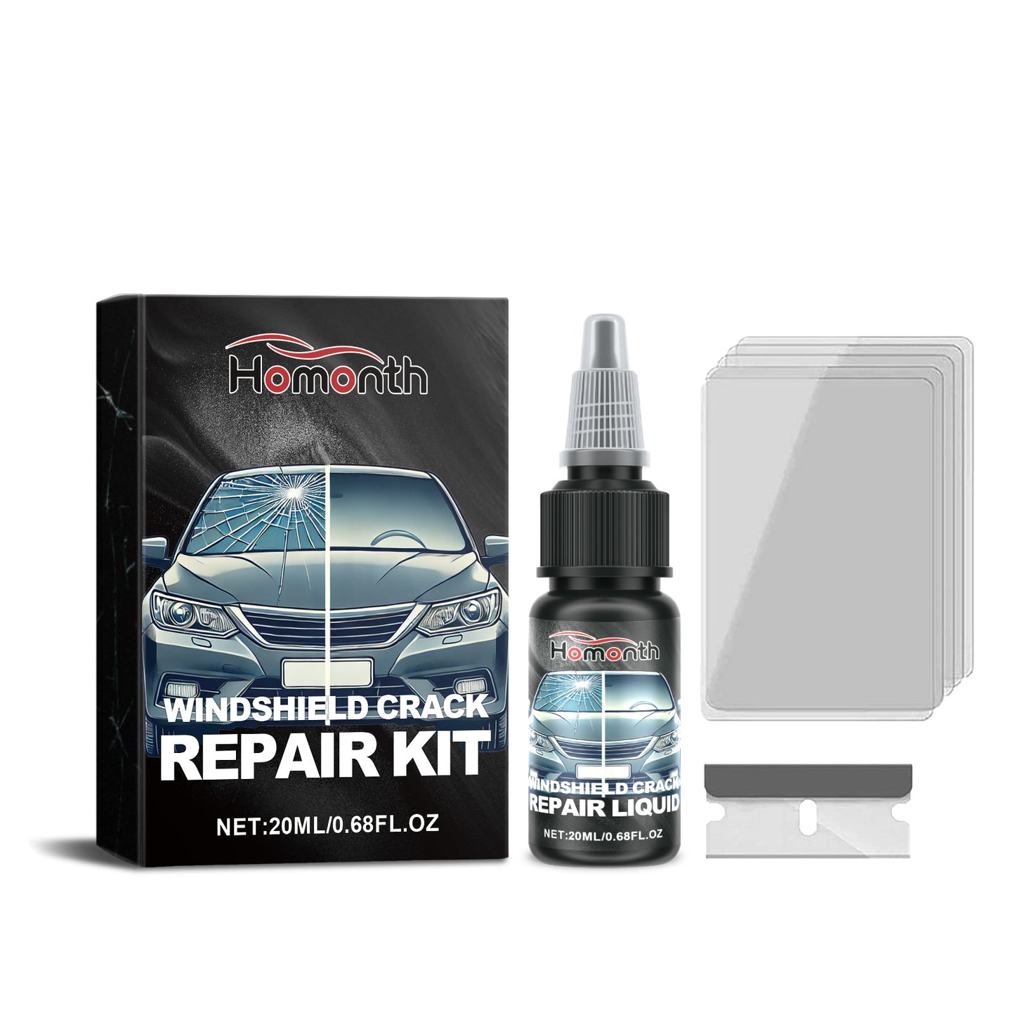 Nano Glass Repair Pro - Invisible Windshield Crack & Chip Repair Kit