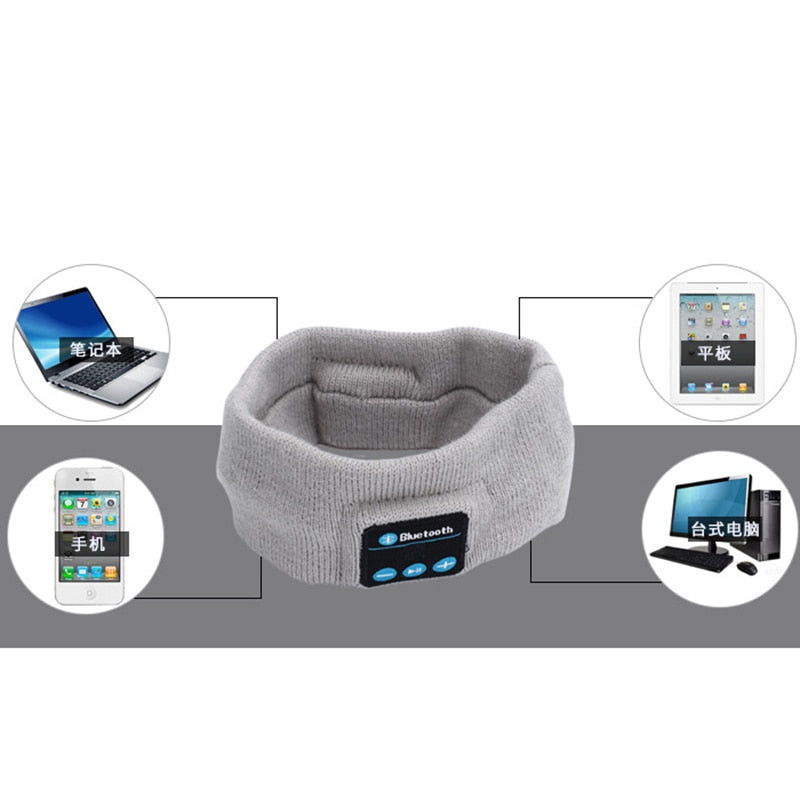 Wireless Bluetooth Music Headband - Soft Sleep Headphones for Sports & Yoga