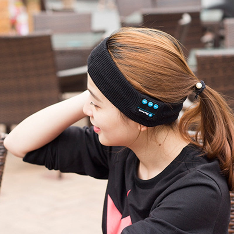 Wireless Bluetooth Music Headband - Soft Sleep Headphones for Sports & Yoga