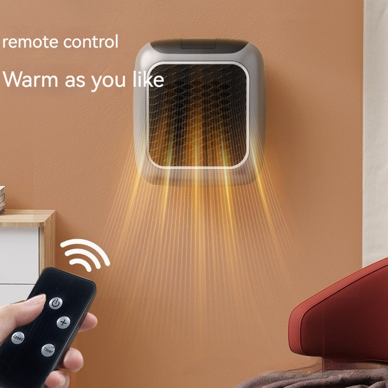 Portable Mini Fan Heater - Wall-Mounted Electric Warmer for Home & Office