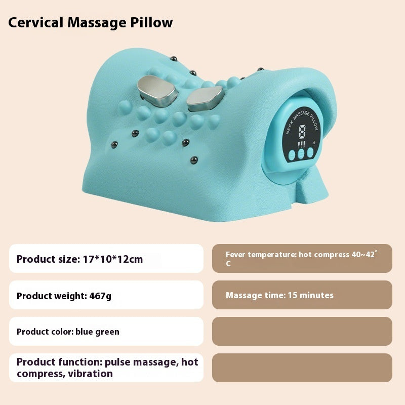 Multifunctional Shoulder And Neck Massage Instrument Portable EMS Hot Compress Massage Pillow
