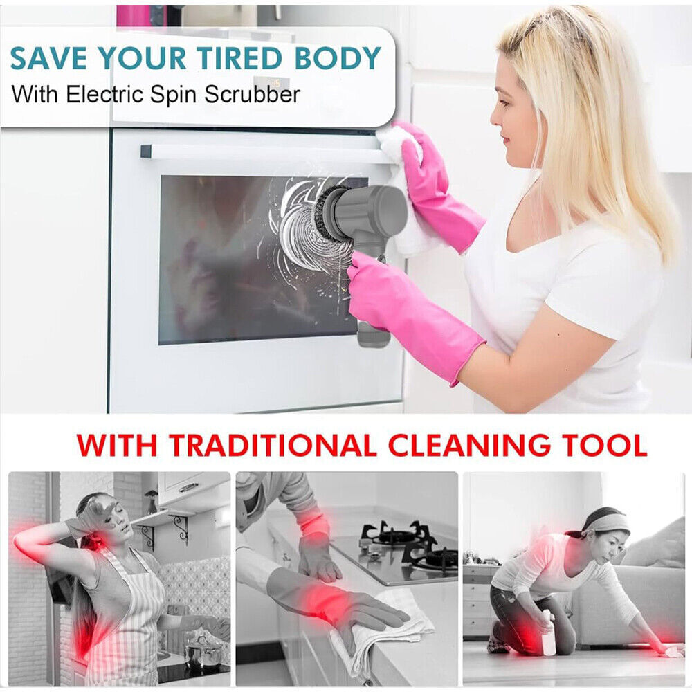 8-in-1 Rechargeable Electric Cleaning Brush