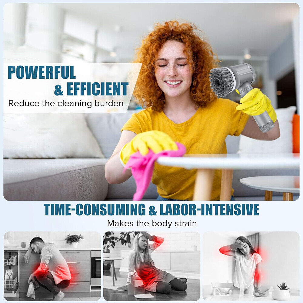 8-in-1 Rechargeable Electric Cleaning Brush