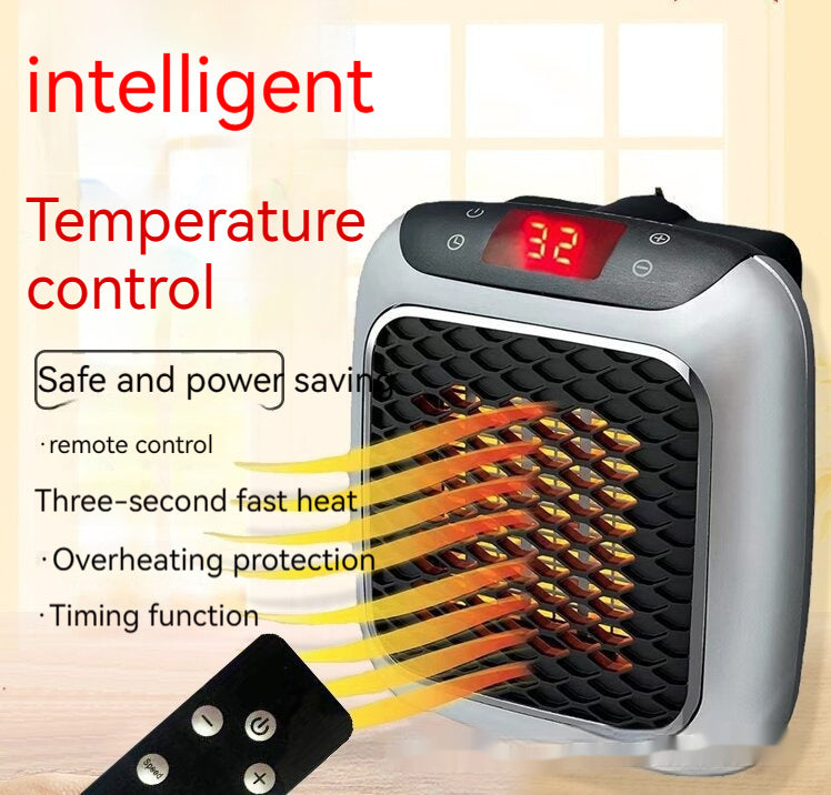 Portable Mini Fan Heater - Wall-Mounted Electric Warmer for Home & Office