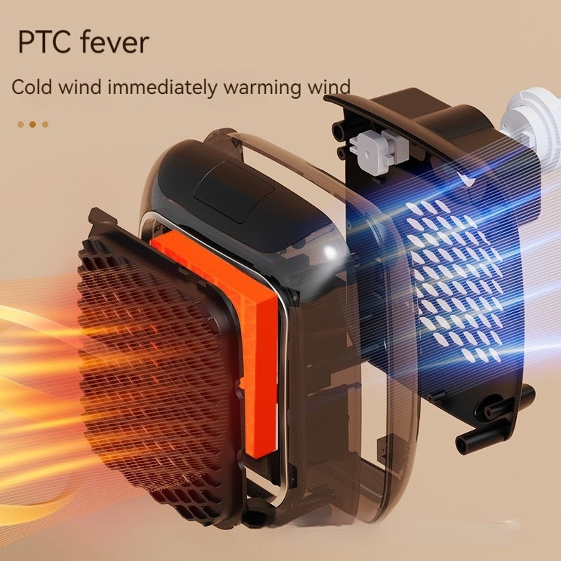 Portable Mini Fan Heater - Wall-Mounted Electric Warmer for Home & Office