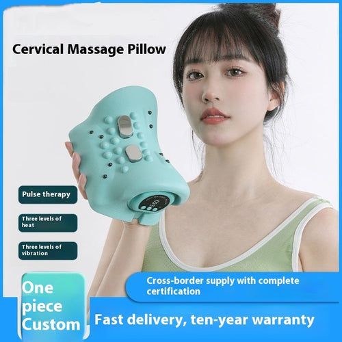 Multifunctional Shoulder And Neck Massage Instrument Portable EMS Hot Compress Massage Pillow