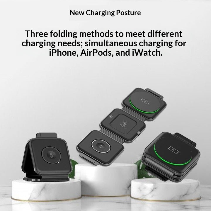 Magnetic 3-in-1 Foldable Wireless Charger